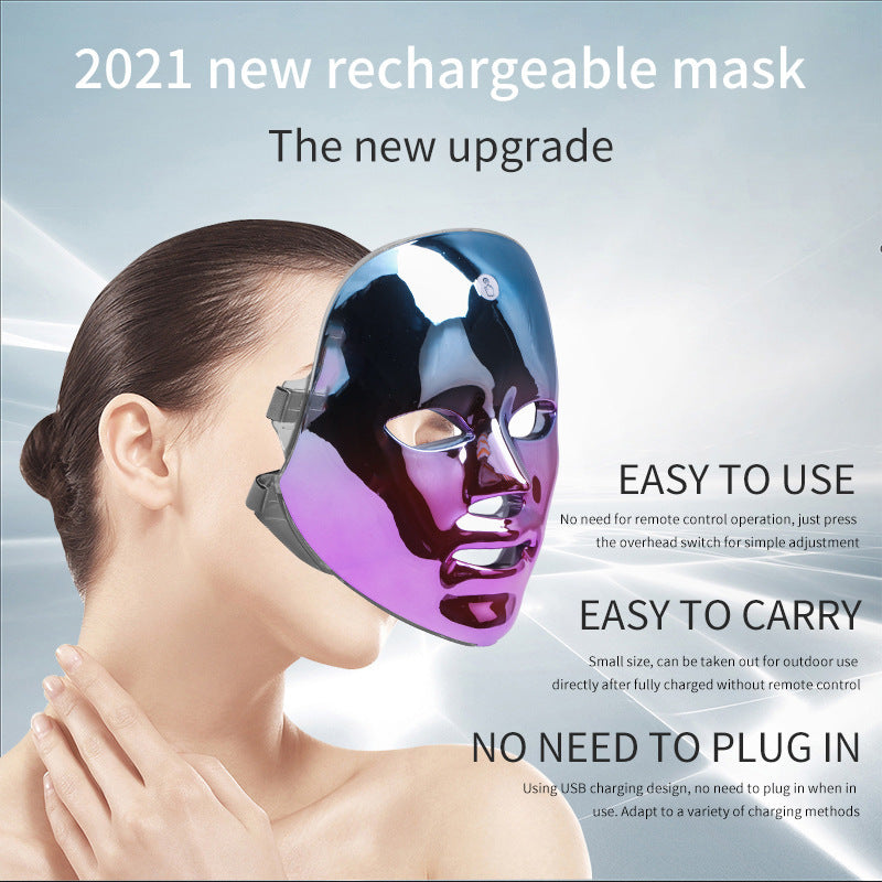 Rechargeable LED Color Light Mask