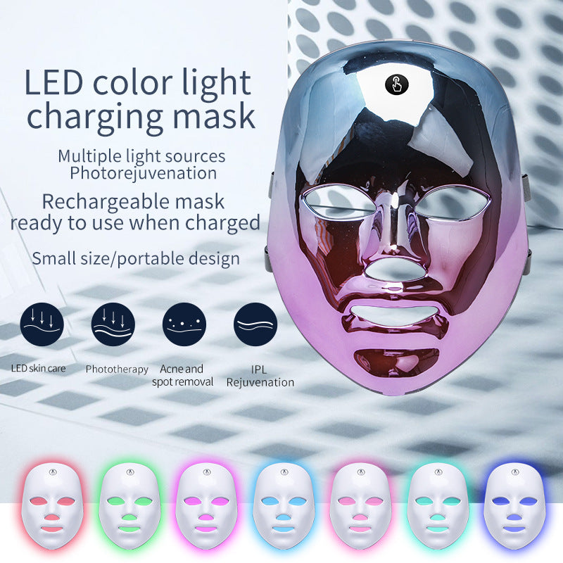 Rechargeable LED Color Light Mask